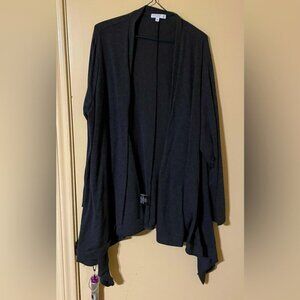 Heather Gray Open Cardigan, Eight 18, 3X